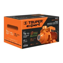 Bomba Electrica de Agua Perisfericas 1/2HP 3450RPM Entrada y Salida 1" Altura Maxima 40 Metros, BOAP-1/2-260 15019 Truper 144.0 Bomba Electrica de Agua Perisfericas 1/2HP 3450RPM Entrada y Salida 1" Altura Maxima 40 Metros, BOAP-1/2-260 15019 Truper 144.0