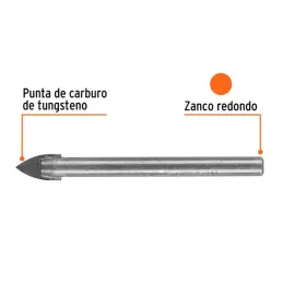  Brocas Ceramica 5/16" - 7.9mm, Punta de Carburo de Tungsteno, BVI-5/16 11703 Truper  5.423729 Broca para Vidrio y Azulejo 5/16"