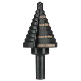  Brocas Escalonada HSS 10 Escalones 1/4"-1-3/8" x79mm, Truper 12126 72.881356 Broca Escalonada Oxido Negro HSS 10 Escalones 1/4"